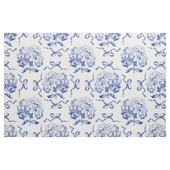 Tecido Elegante Arcos de Flor Azul Hydrangea (Fat Quarter)