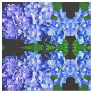 Tecido Elegante azul-púrpura magenta hidrangea floral