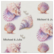 Elegante Beach Wedding Seashells Pearls Náutico