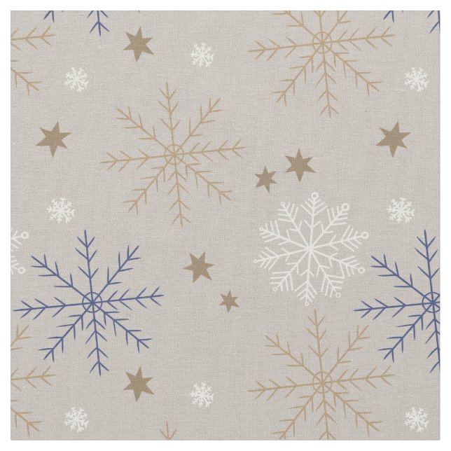 Tecido Elegante Beige Padrão do Floco de Neve (Detalhe)