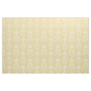 Tecido elegante branco-amarelo