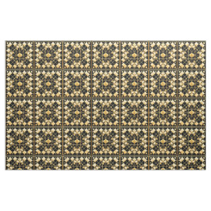 Tecido Elegante Design de Padrão Geométrico Dourado