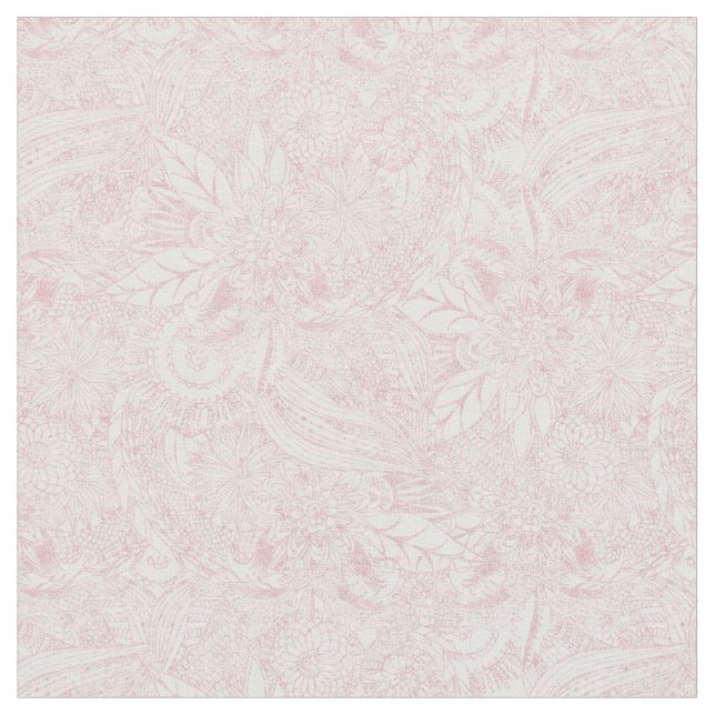 Tecido Elegante faux rosa gold floral mandala design (Detalhe)