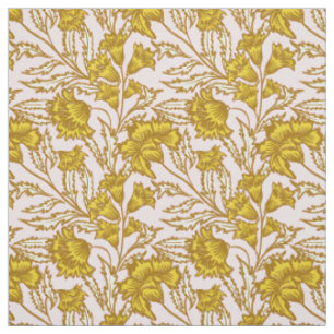 Tecido Elegante floral botânico boho rosa amarelo