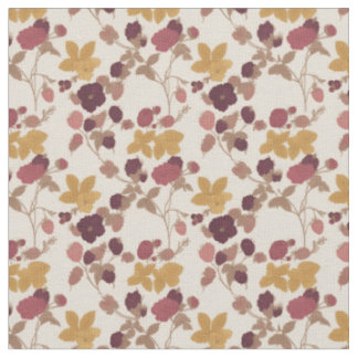 Tecido Elegante Floral Burgundy e Dourado Mostarda