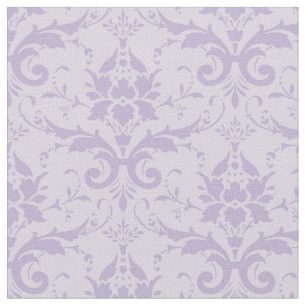 Tecido elegante floral roxo do damasco da lavanda