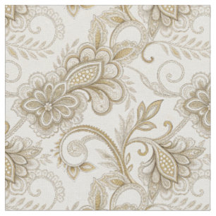 Tecido Elegante Luxo Floral Paisley Design Padrão Arte