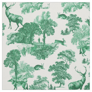 Tecido Elegante Russo Vintage, Vintage Green Country Toil
