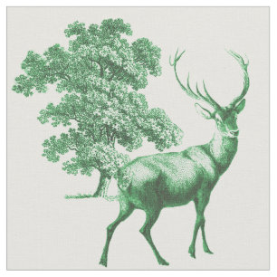 Tecido Elegante Russo Vintage, Vintage Green Country Toil