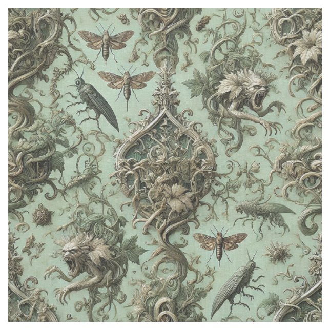 Tecido Elegia quitinosa - Azulejo da declaração vitoriana (Modelo)