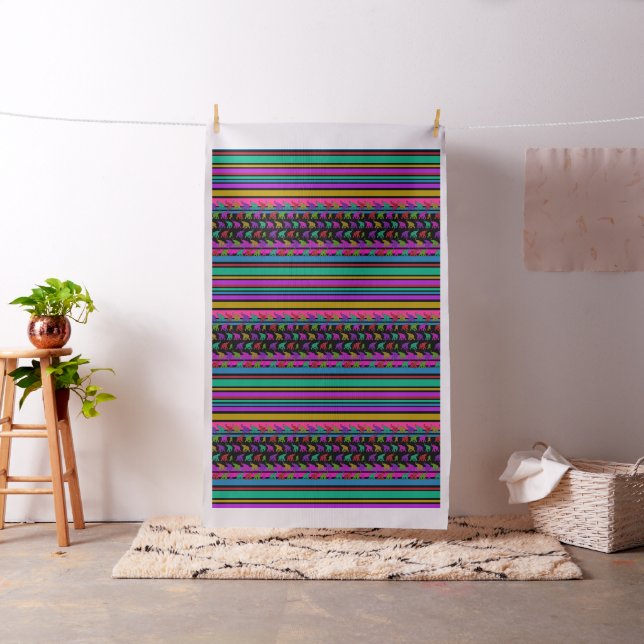 Tecido Elephant Walk & Stripes Pattern + suas ideias (In Situ)