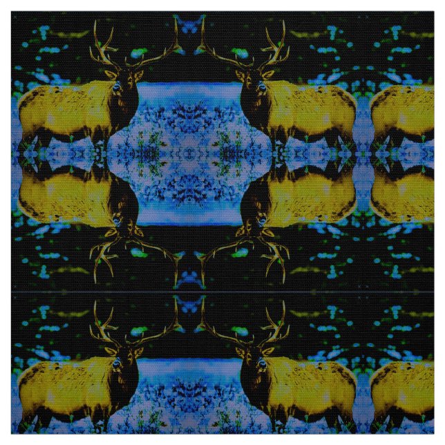 Tecido Elk de Grass Azul (Modelo)