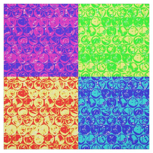 Tecido Embalagem com bolhas de pop arco-íris (Modelo)