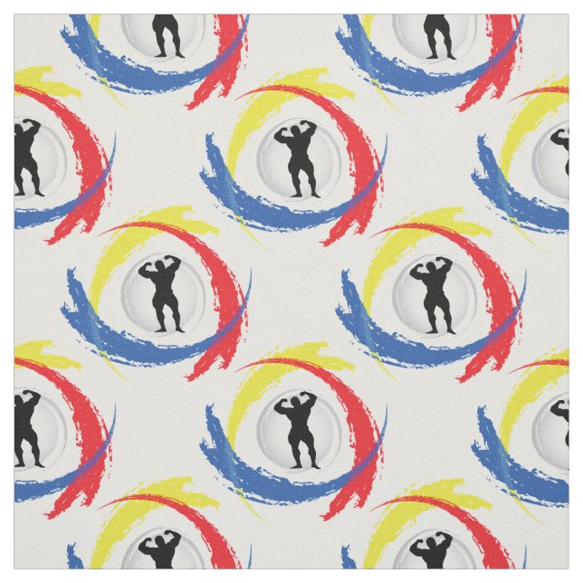 Tecido Emblema Tricolor do esporte de Weightlifing do (Modelo)