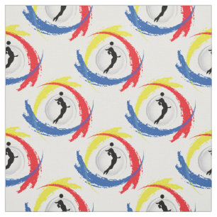 Tecido Emblema Tricolor do esporte do voleibol (versão