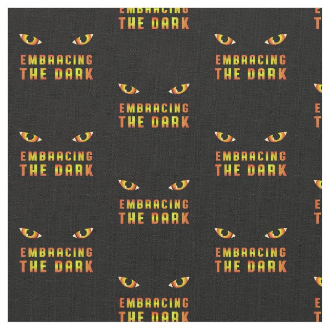 Tecido Embracing the Dark Quote Fabric with Fiery Eye (Detalhe)