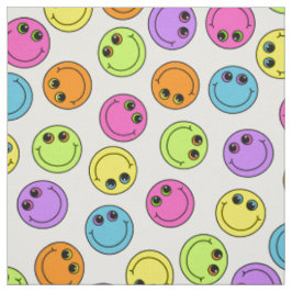 Tecido Emoji colorido enfrenta