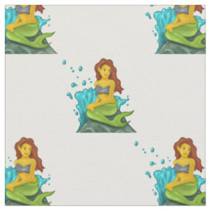tecido emoji mermaid