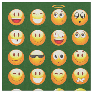 tecido emoji verde-escuro