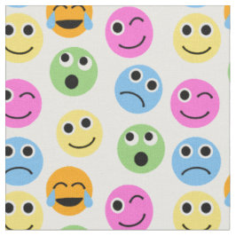Tecido Emojis Emoticon Faces Coloridas Impressão