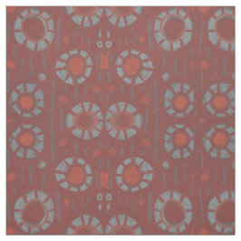 Tecido "Encontrar o coelho" padrão rústico, tons de terra