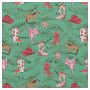 Tecido Enfeites de natal de Garota do País