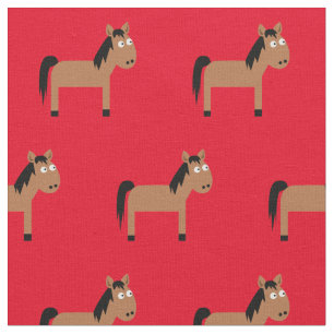 Tecido Enfermeiro-Bebê-Bebê-Cavalo-Justo Vermelho