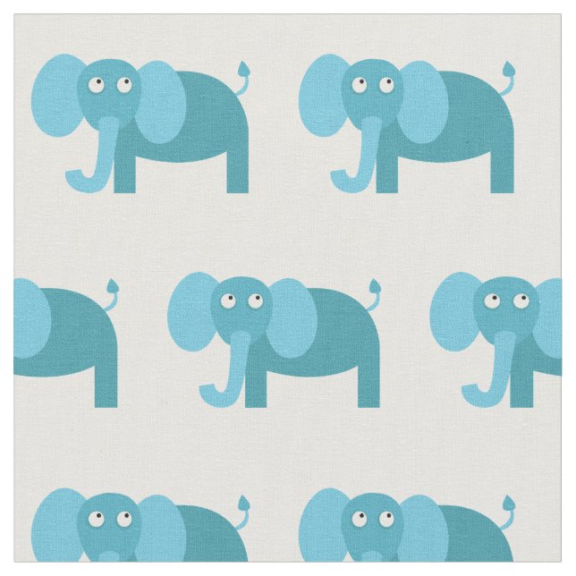 Tecido Enfermeiro-Bebê-Elefante-Bonito Branco (Detalhe)