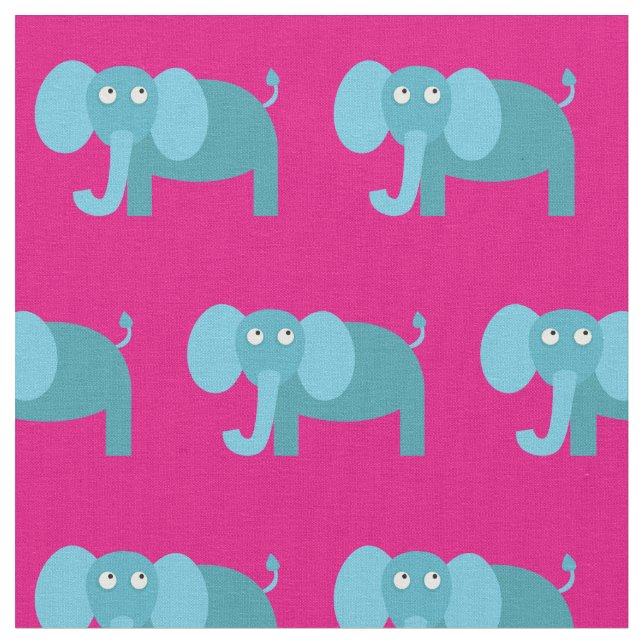 Tecido Enfermeiro Bebê Elefante Bonito Rosa (Detalhe)