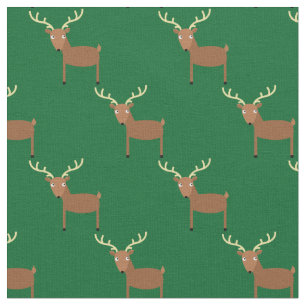 Tecido Enfermeiros Cute Deer Kids Baby Nursery Verde Escu