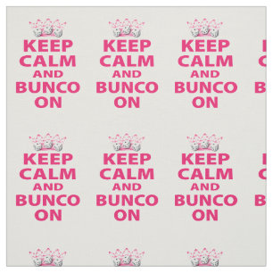 Tecido Engraçado Bunco Dice Novelty Fique Calmo