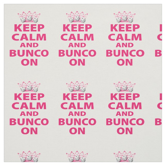 Tecido Engraçado Bunco Dice Novelty Fique Calmo (Modelo)