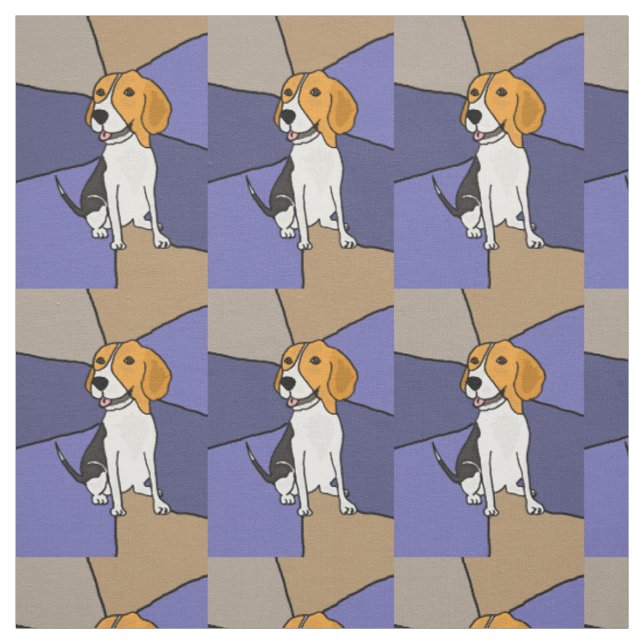 Tecido engraçado da arte abstracta do cão do (Modelo)