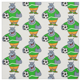 Tecido Engraçado desenho animado do jogador de futebol d