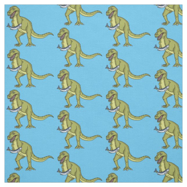 Tecido Engraçado ilustração do dinossauro T rex (Modelo)