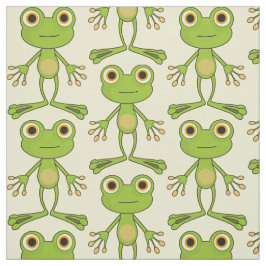Tecido Engraçados sapos verdes animais bonitos modelo inf