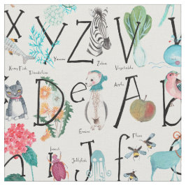 Tecido Ensino infantil bonito Crianças do Alfabeto ABC Il