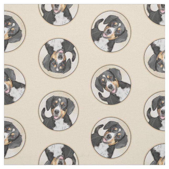 Tecido Entlebucher Mountain Dog Pintura Original (Modelo)