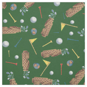 Tecido Equipamento de Golfe Esportivo em Padrão Verde
