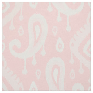 Tecido Escala Grande de Ikat Paisley Rosa