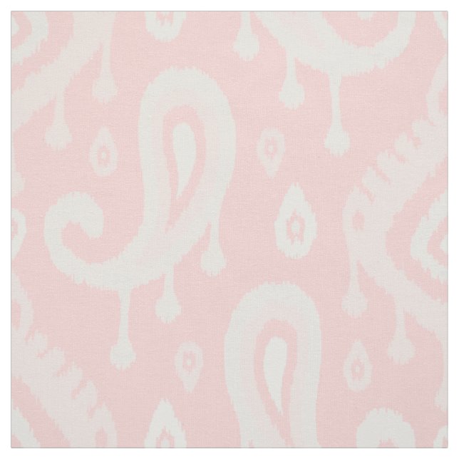 Tecido Escala Grande de Ikat Paisley Rosa (Modelo)