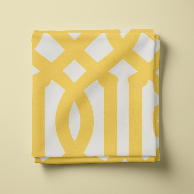 Tecido Escala Grande de Trellis Amarelo (Criador carregado)