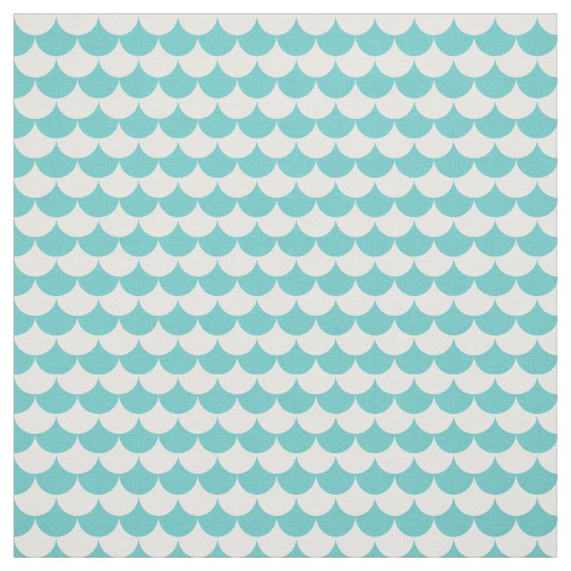 Tecido Escalas brancas do teste padrão do Aqua (Modelo)