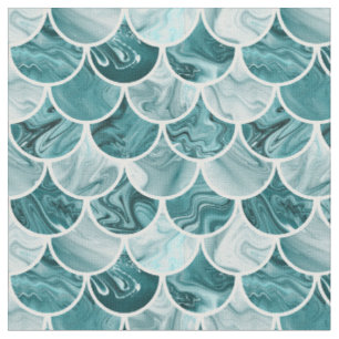 Tecido Escalas de sereia de chá