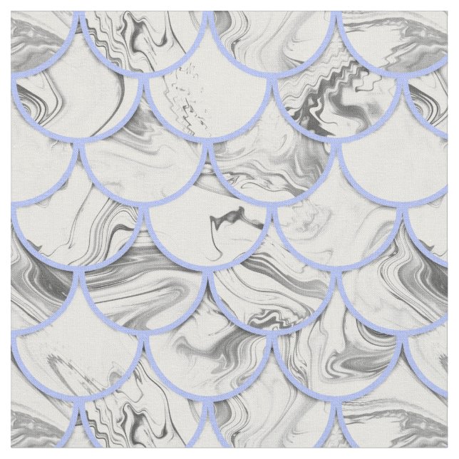 Tecido Escalas de sereia de cinza (Detalhe)