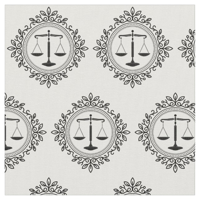 Tecido Escalas decorativas do advogado de justiça | (Detalhe)