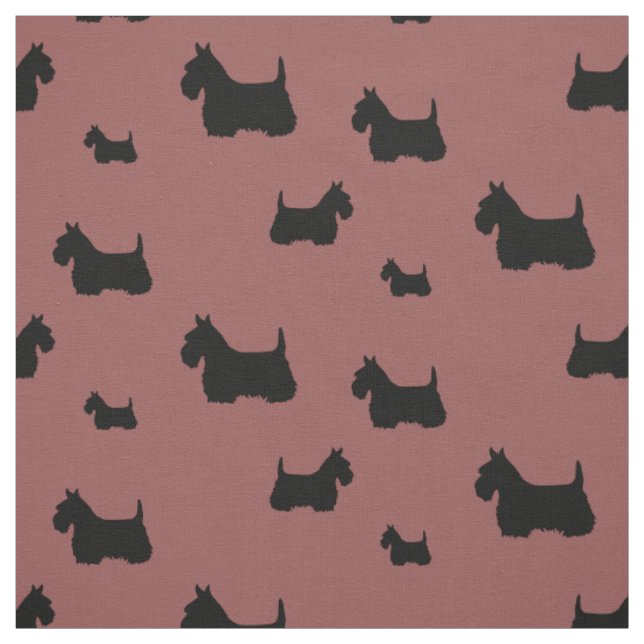 Tecido Escocês Terrier black/whaten silhouter (Modelo)