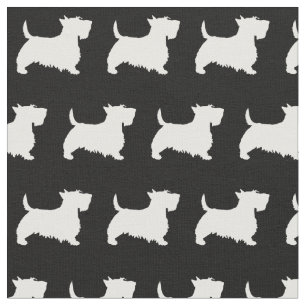 Tecido Escocês Terrier Scottie Dog Silhouette Pet Scotty