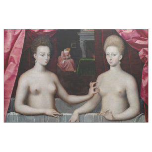 Tecido Escola de Fontainebleau - Gabrielle d'Estrees