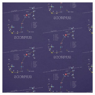 Tecido Escorpião de constelação do Zodiac